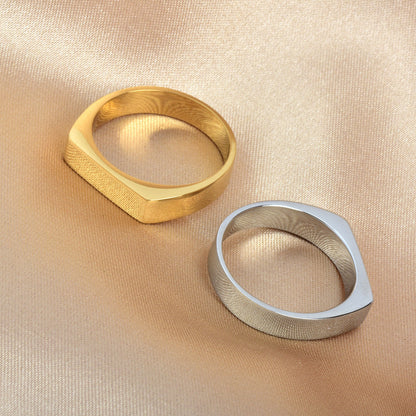 Anillo rectangular de sello
