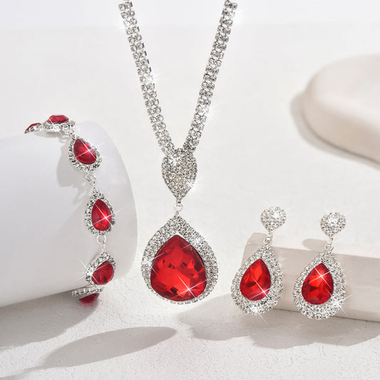 Set de Joyería Thalira Bloodwynne | Oro Blanco