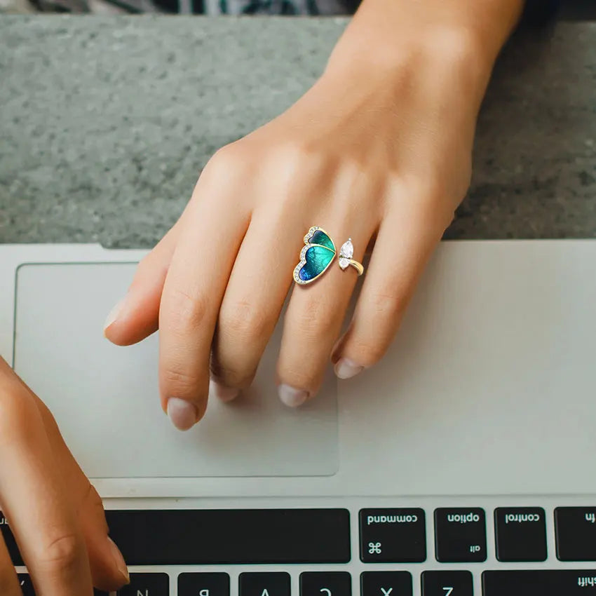 Anillo de los Sueños de la Mariposa Azul
