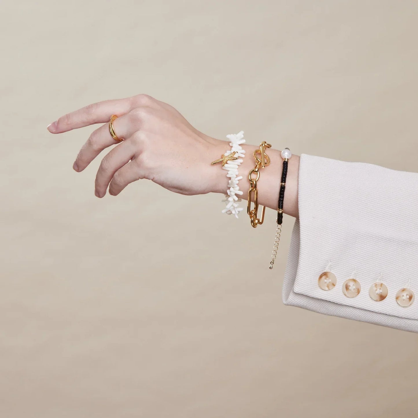 Pulsera Link T-Bar | Oro