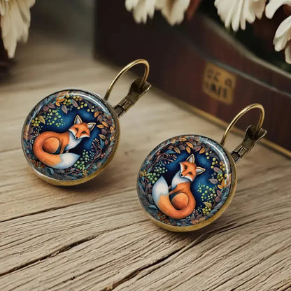 Pendientes de Cúpula de Vidrio de Animales Caprichosos