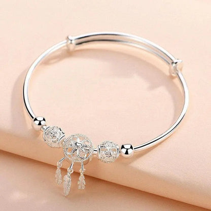 Pulsera Atrapasueños Ajustable de Plata 925