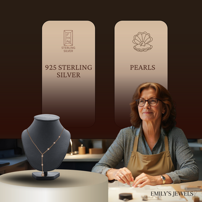 Valeria - Collar vintage de colgante con perlas