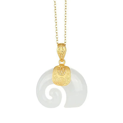 Collar de Elefante en Jade Hetian