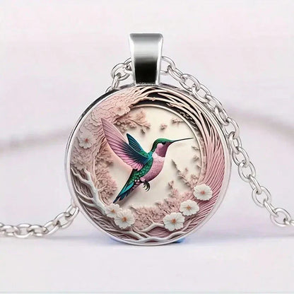 Collar de Colibrí en Cúpula de Cristal