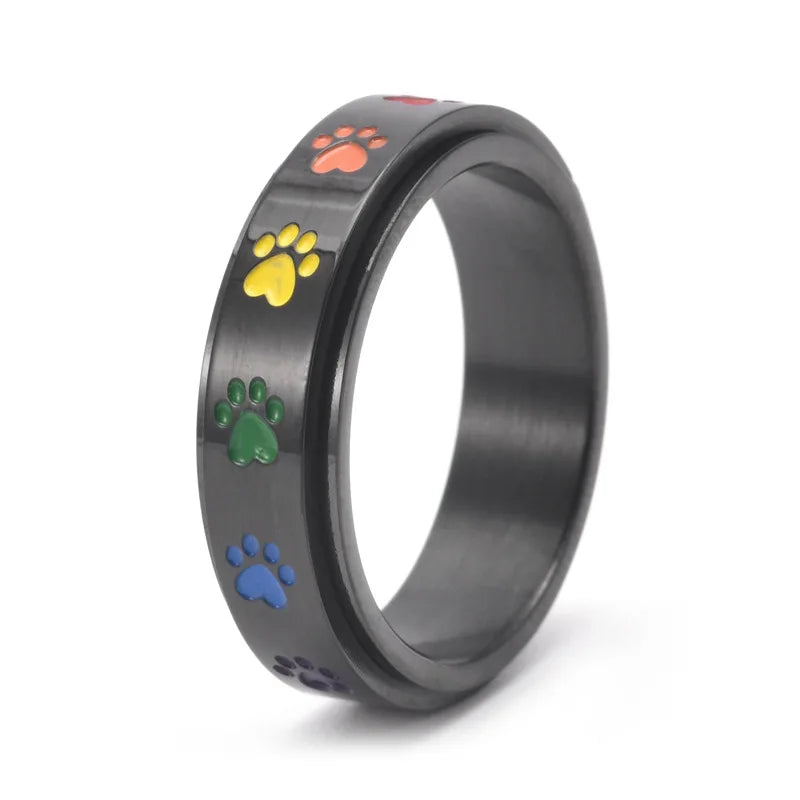 Anillo Reductor de Estrés Giratorio de Pata en acero Inoxidable con Patas de Arcoíris