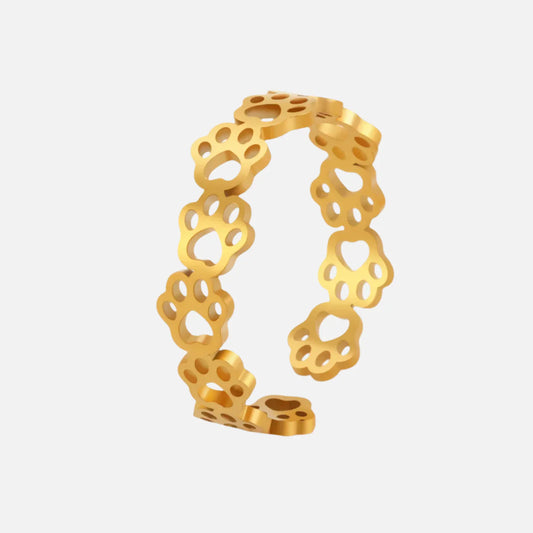 Anillo Ajustable de Huella de Pata