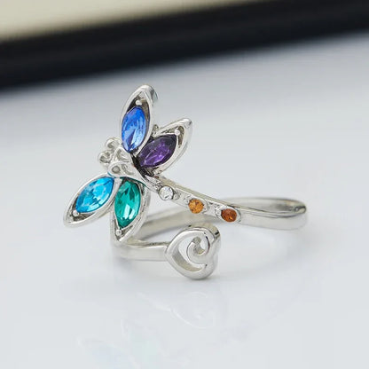 Anillo Ajustable Vintage de Libélula