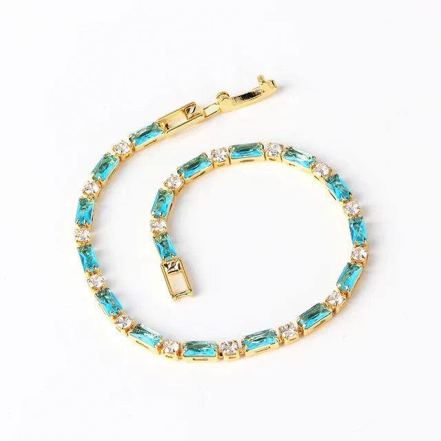 Pulsera de Piedra Turquesa Natural | Oro