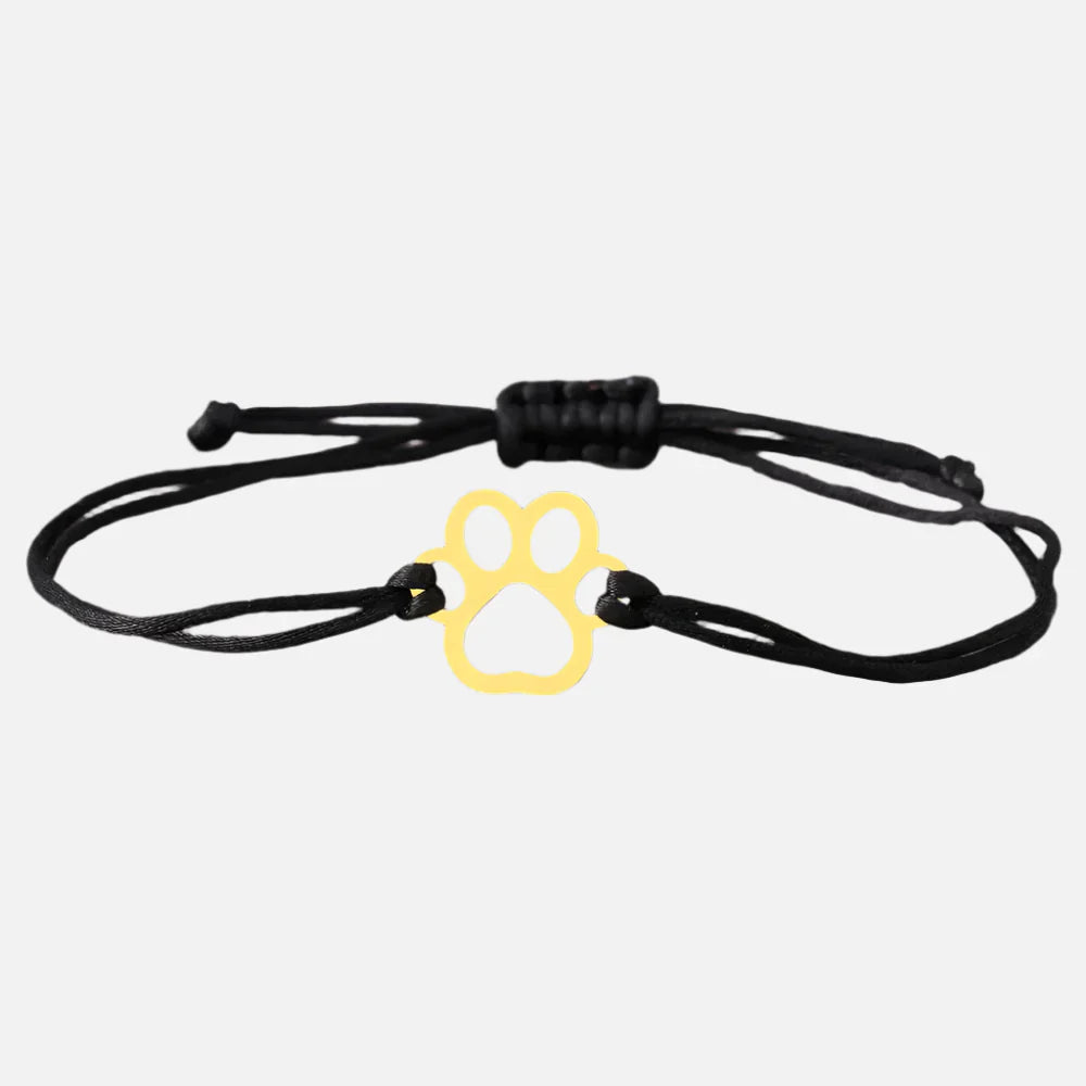 Pulsera de Cordón de Huella de Pata