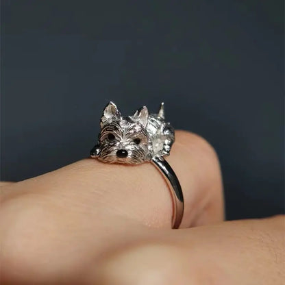 Anillo de Perro Ajustable de Estilo Retro