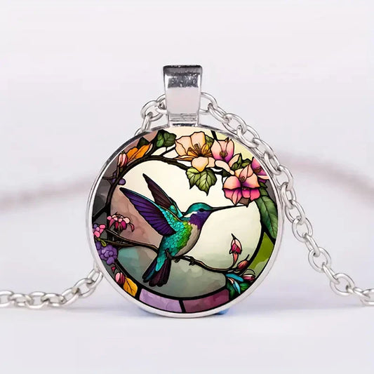 Collar de Colibrí en Cúpula de Cristal