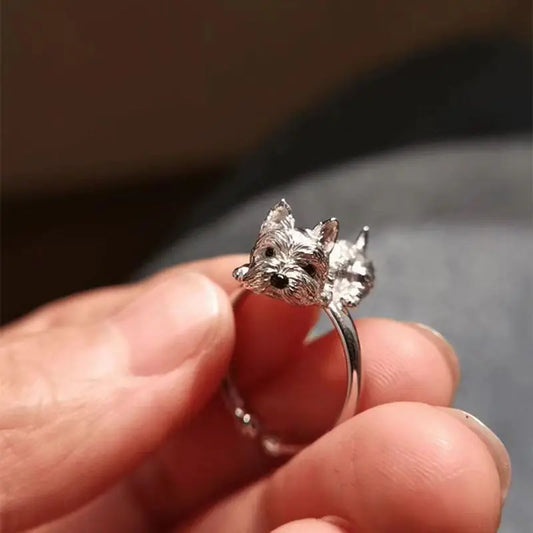Anillo de Perro Ajustable de Estilo Retro