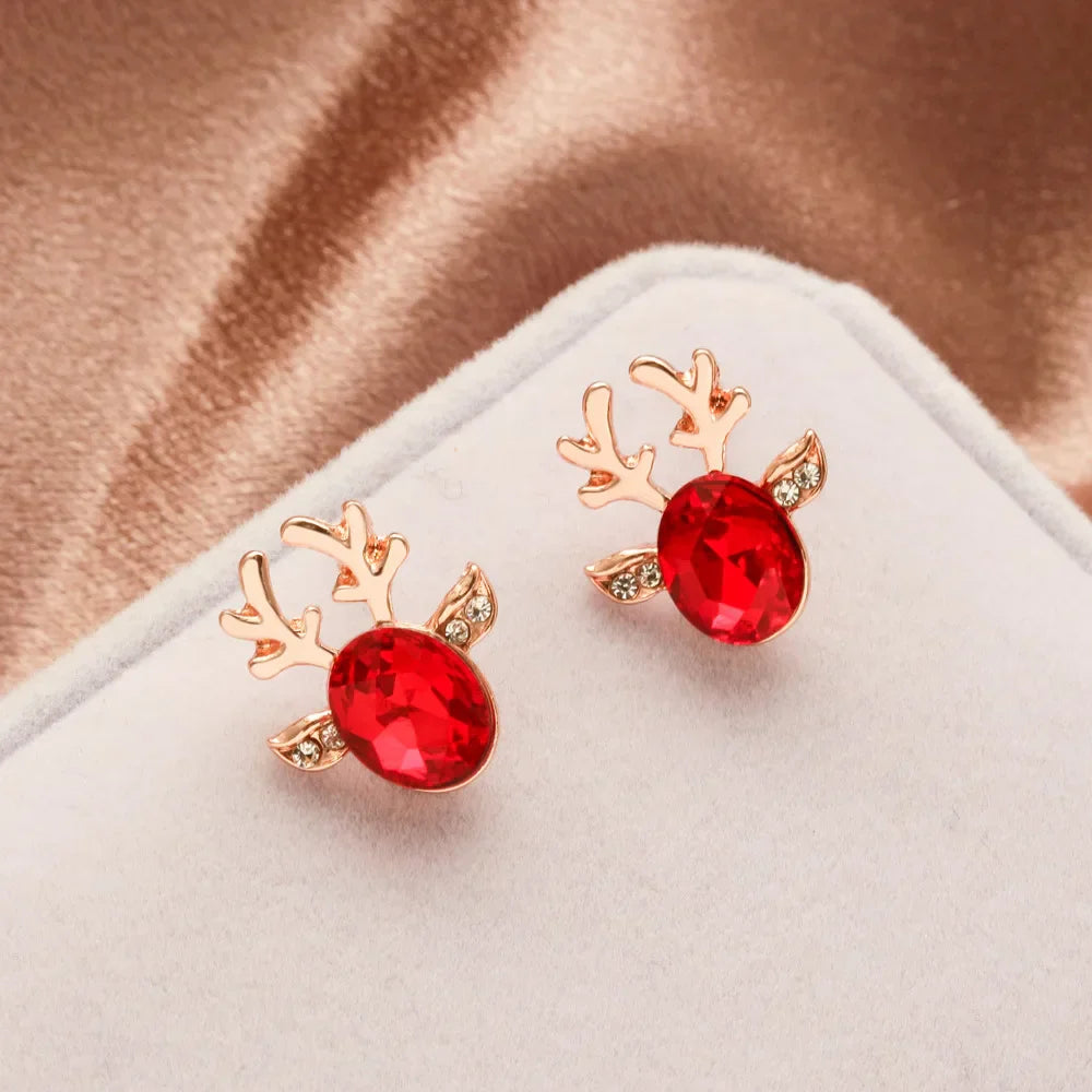 Pendientes de Cristal de Reno Festivos