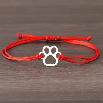 Pulsera de Cordón de Huella de Pata