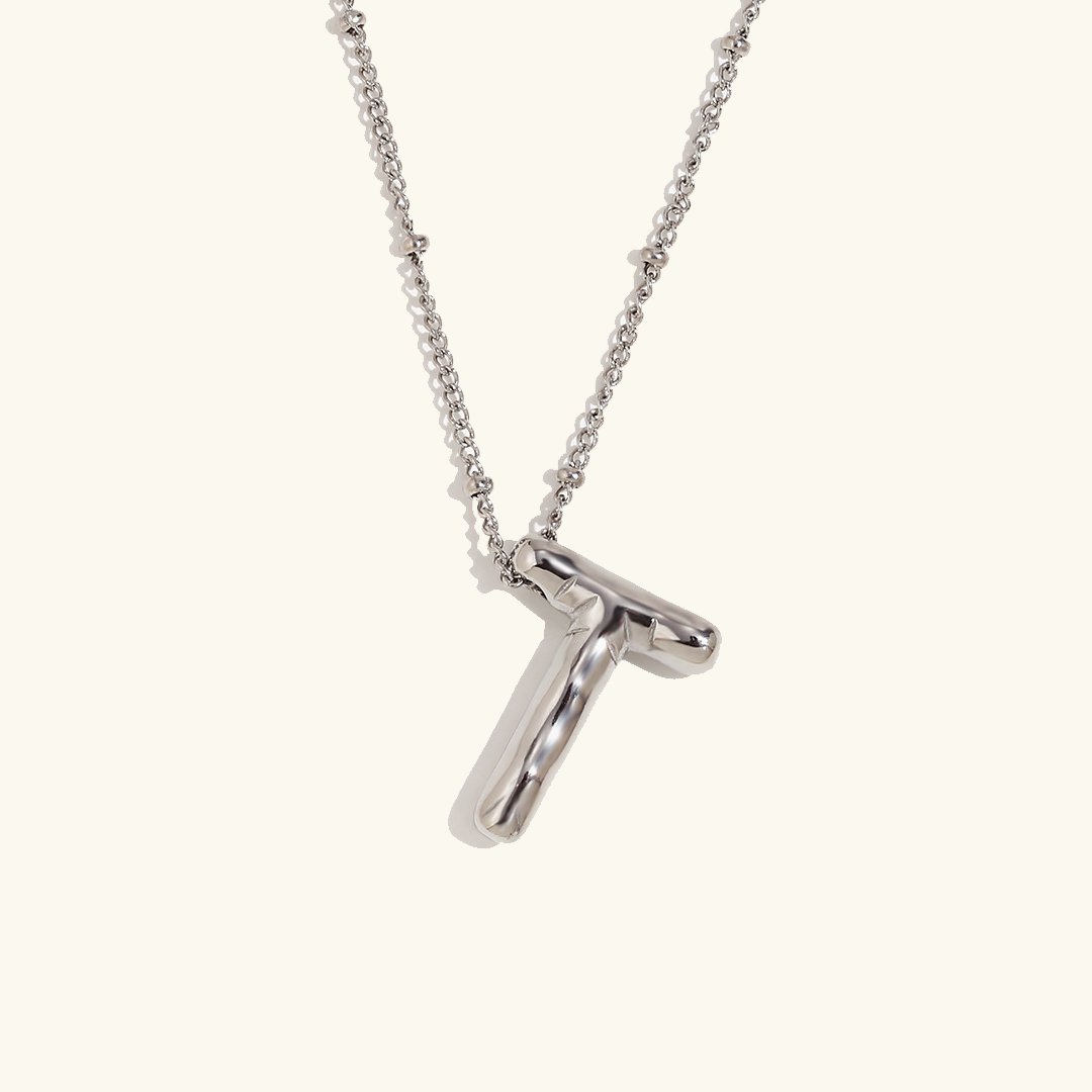 Collar personalizado de inicial con burbujas