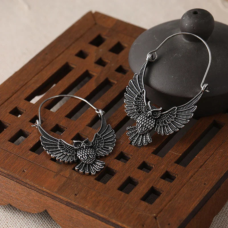 Pendientes de Declaración Bohemios Vintage de Búho