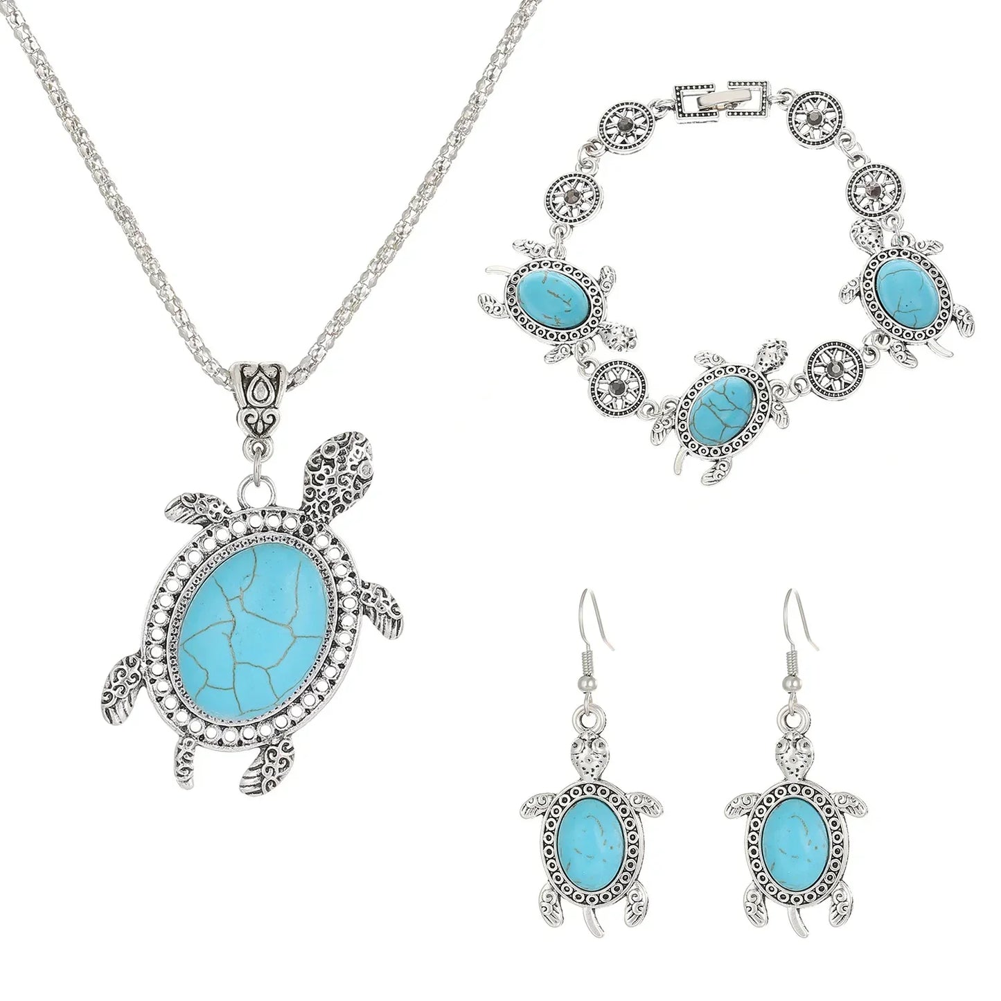 Set de Joyería de Tortuga Turquesa
