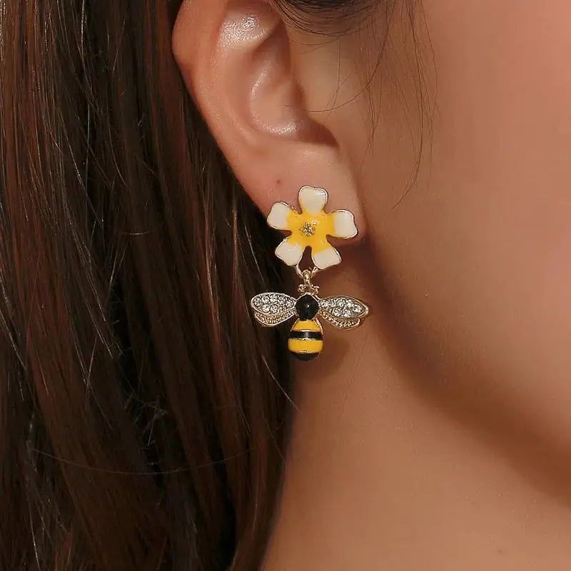 Pendientes de Abeja y Girasol