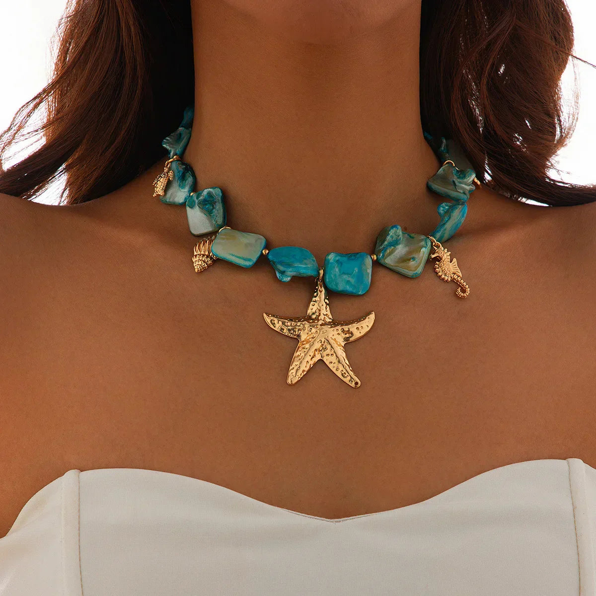 Collar Azul de los Sueños del Océano