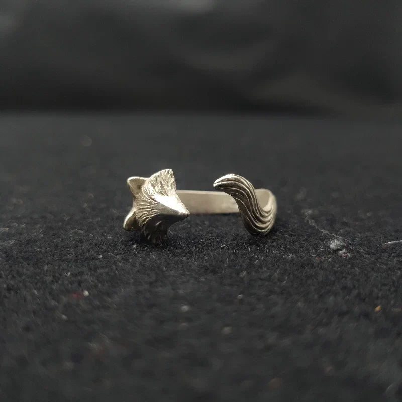 Anillo de Zorra Plateado para Mujeres