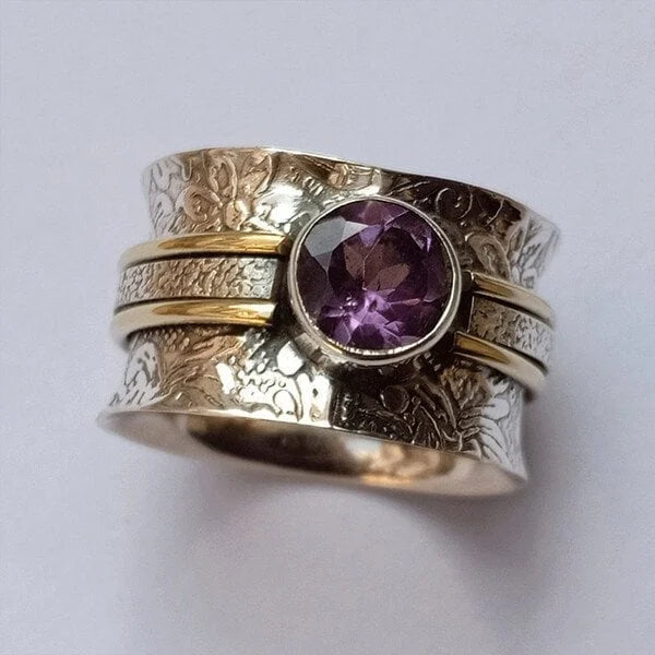 Anillo bohemio de cristal para meditación