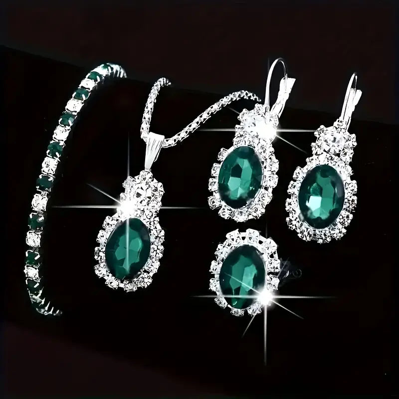 Set de Joyería Seloria Grevalyn | Oro Blanco
