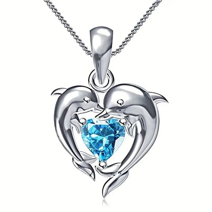 Collar Oceanheart Twins | Oro Blanco