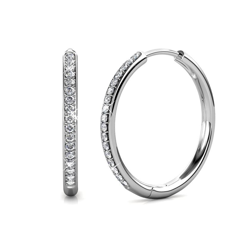 Aretes Sorel Pavé | Oro Blanco