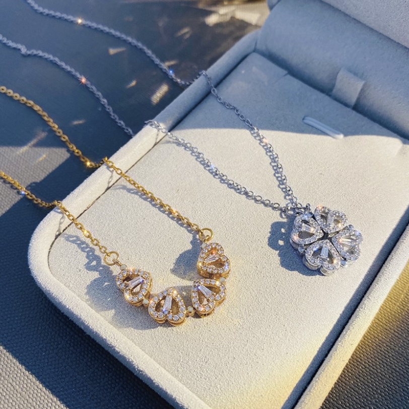 Collar con Corazón de Cristal