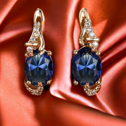 Pendientes de gota Royal Midnight | Oro