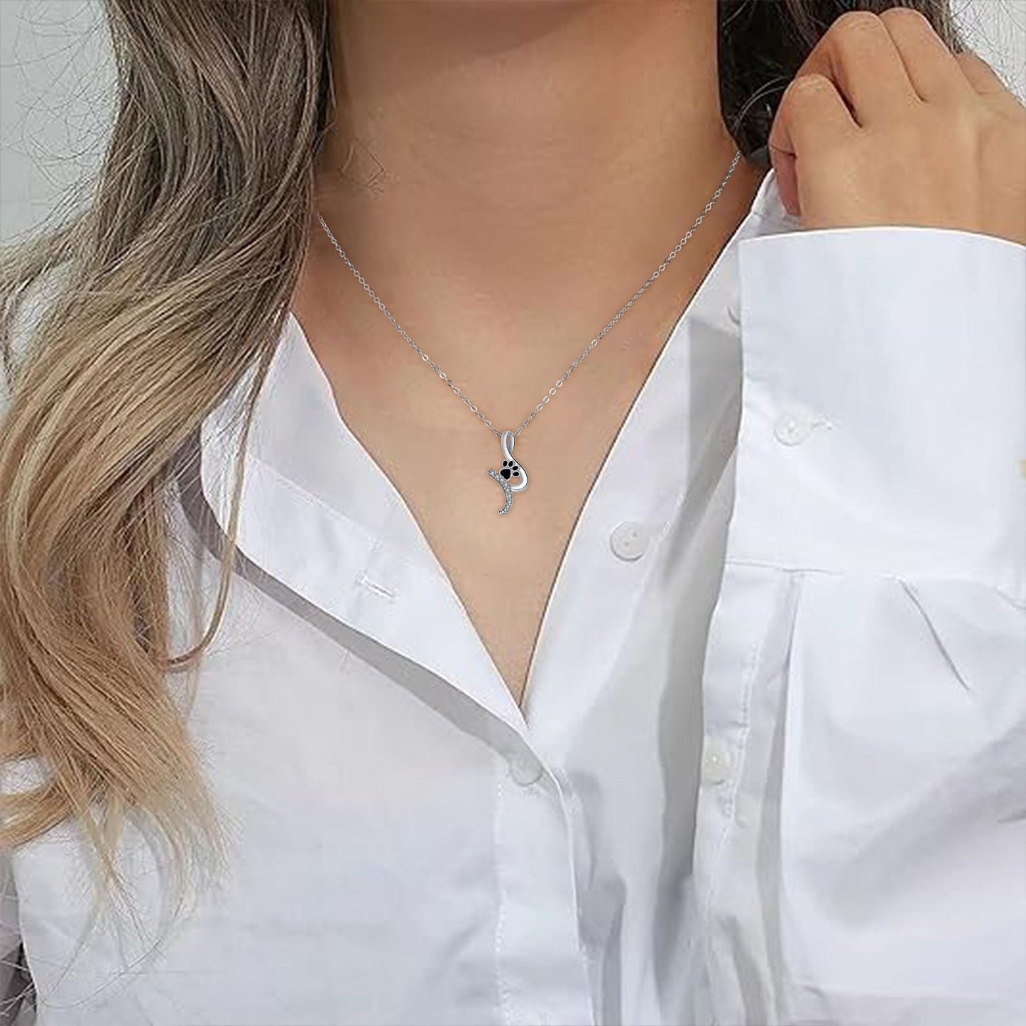Collar de Huella de Pata Linda