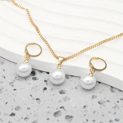 Set de Joyas de Perlas Golden Grace | Oro