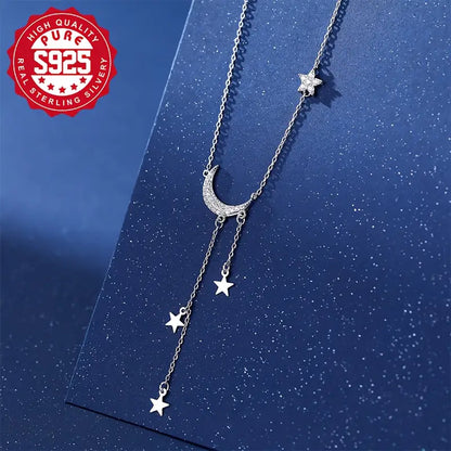 Collar de Luna con Borlas en Plata 925