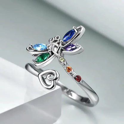 Anillo Ajustable Vintage de Libélula