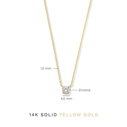 Collar de Piedra de Moisanita Cléa | Oro