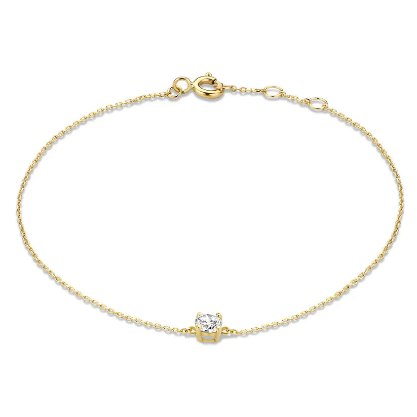 Pulsera de Piedra de Moisanita Cléa | Oro