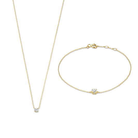 Set de Piedra de Moisanita Cléa | Oro