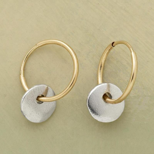 Pendientes en Oro y Plata Vintage