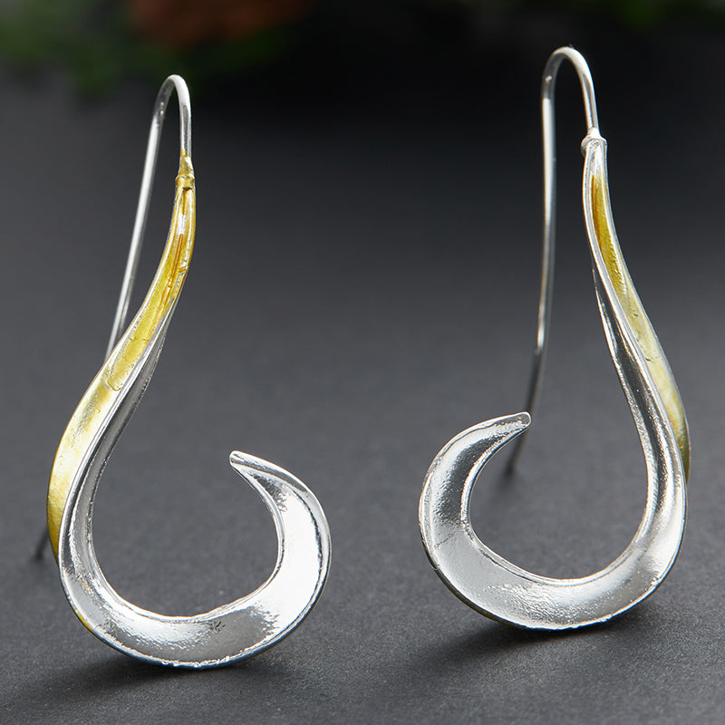 Pendientes colgantes dorados vintage