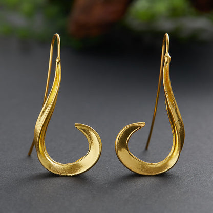 Pendientes colgantes dorados vintage