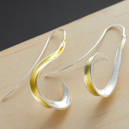 Pendientes colgantes dorados vintage