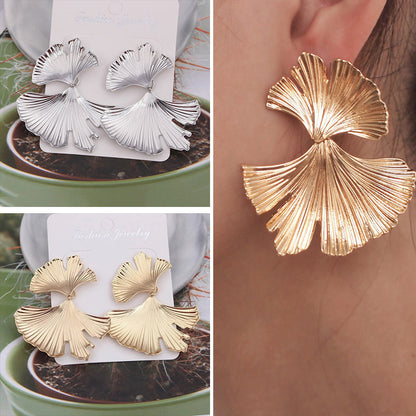Pendientes Vintage de Ginkgo Biloba
