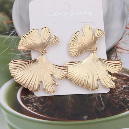 Pendientes Vintage de Ginkgo Biloba
