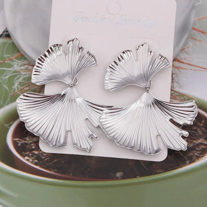 Pendientes Vintage de Ginkgo Biloba