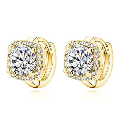 Aretes Cuadrados Nadine | Oro Blanco