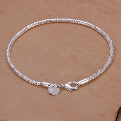 Pulsera sencilla de plata 925 con soporte para vela
