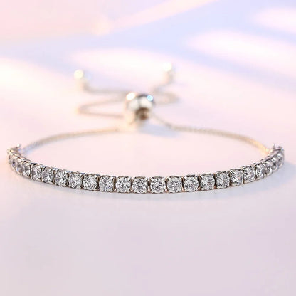 Hermosa pulsera de plata 925 con circonias