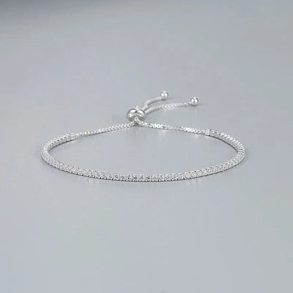 Hermosa pulsera de plata 925 con circonias