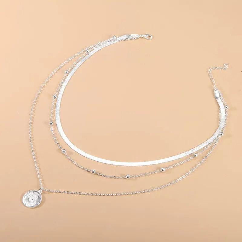 Collar triple de plata 925